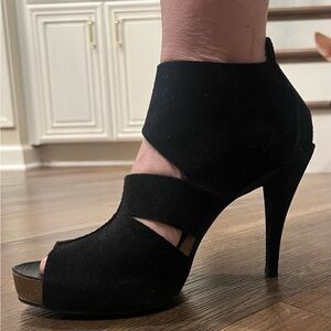 Pedro Garcia Black Suede Heels